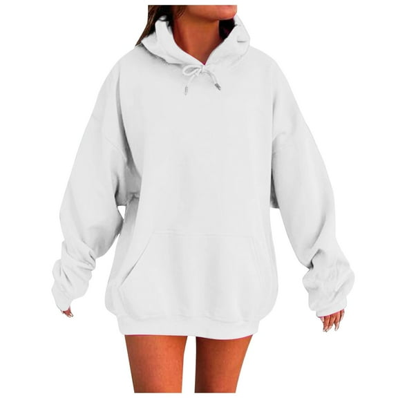 XINXIAOO Womens Hoodies Long Sleeve Hoodie Pullover Sweatshirt Cute Hoodies White Sweater Womens Fall Fashion 2025 Street Style