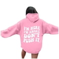 thumbnail image 1 of XINXIAOO Womens Hoodies Long Sleeve Hoodie Pullover Sweatshirts for Women Oversized Hoodies for Women Pink Crewneck Fall Fashion Preppy Clothes, 1 of 6