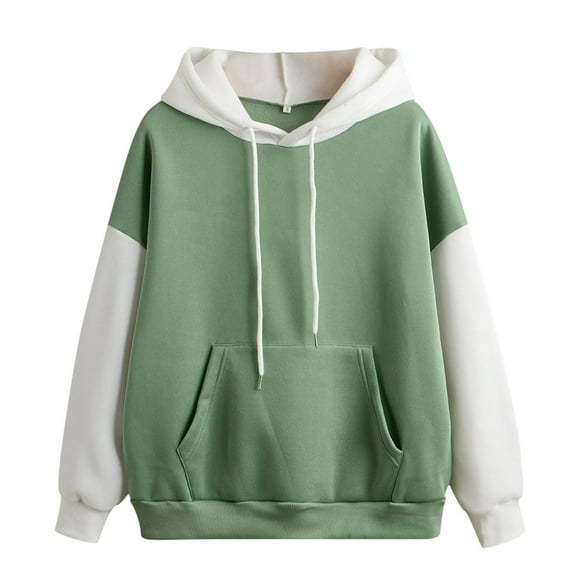 XINXIAOO Womens Hoodies Long Sleeve Hoodie for Women Pullover Oversized Sweatshirt for Women Green Hoodies for Women Fall Outfits Women Women’S Clothes