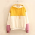 thumbnail image 1 of XINXIAOO Womens Hoodies Long Sleeve Hoodie Womens Pullover Oversized Hoodie for Women Yellow Sweatshirt Women Cute Winter Outfits for Women Trending Fashion, 1 of 4