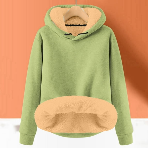 XINXIAOO Womens Hoodies Long Sleeve Hoodie Womens Pullover Oversized Hoodies for Women Light Green Clothes Fall Sweatshirts Women's Clothing