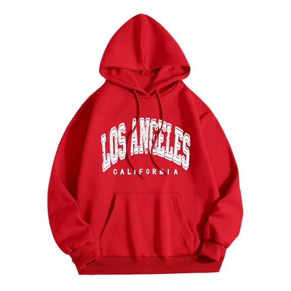 XINXIAOO Womens Hoodies Long Sleeve Pullover Hoodie Sweatshirt Cozy Sweatshirts for Women Red Hoodie Women Fall Sweatshirt Trendy Clothes for Teen Girls