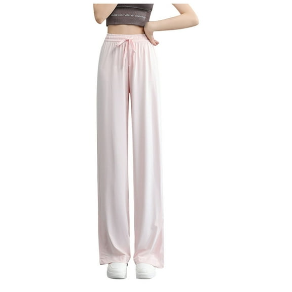 XINXIAOO Womens Pants Casual Womens Pants Pink Baggy Pants Loose Work Pants for Women Wide Leg Pants with Pockets Fall Pants for Women 2025