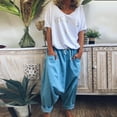 thumbnail image 1 of XINXIAOO Womens Pants Woman Pants Casual Blue Work Pants for Women Lightweight Summer Pants Women Wide Leg Lounge Pants Women's Fall Pants, 1 of 6