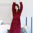 thumbnail image 1 of XINXIAOO Womens Robes Warm Winter Robe Zip Up Long Bath Robes Female Bodysuit Juniors Earth Jumpsuit Womens Sweetheart Neckline Tops Striped Jumpsuit Deer Plaid Pajamas Glitter Romper Women Womens, 1 of 7