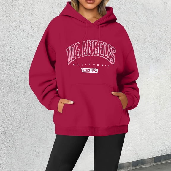 XINXIAOO Womens Sweatshirt Hoodies Long Sleeve Hoodie Hoodies for Women Pullover Cozy Sweatshirts for Women Red Hoodie Y2k Trendy Fall Outfits for Women Clothes