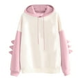 thumbnail image 1 of XINXIAOO Womens Sweatshirt Hoodies Long Sleeve Hoodie Pullover Hoodies for Women Unisex Hoodie Pink Hoodie Women Cute Winter Outfits for Women Teens Clothes, 1 of 4