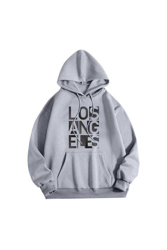 Womens Sweatshirt Hoodies Long Sleeve Hoodie Pullover Sweatshirts Soft Hoodie Grey Hoodies for Women Fall Clothes College Wear