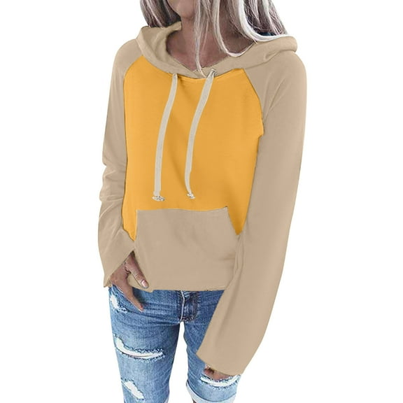 XINXIAOO Womens Sweatshirt Hoodies Long Sleeve Hoodie Womens Pullover Hoodie Graphic Hoodie Khaki Sweatshirt Women Fall Tops Streetwear