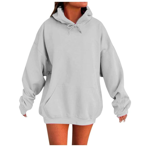 XINXIAOO Womens Sweatshirt Hoodies Long Sleeve Hoodies for Women Pullover Oversized Sweatshirt for Women Silver Sweatshirts for Women Fall Sweatshirt Clothing for Women