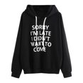 thumbnail image 1 of XINXIAOO Womens Sweatshirt Hoodies Long Sleeve Hoodies for Women Pullover Unisex Hoodie Black Sweatshirts for Women Winter Outfits for Women 2025 Cute Sweatshirt, 1 of 3