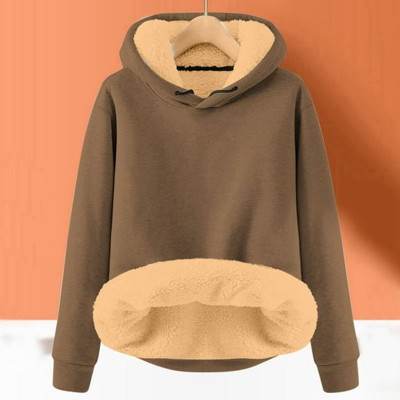 XINXIAOO Womens Sweatshirt Hoodies Long Sleeve Pullover Hoodie Soft Hoodie Brown Hoodie Women Fall Jacket Women Clothing for Women