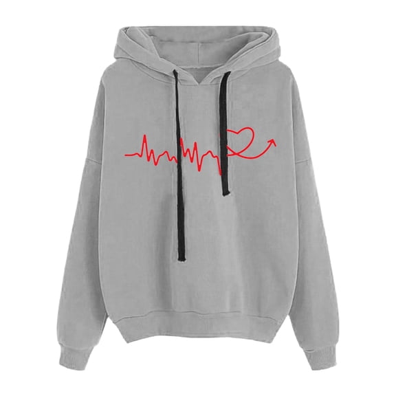 XINXIAOO Womens Sweatshirt Hoodies Long Sleeve Pullover Hoodie Sweatshirt Unisex Hoodie Grey Hoodies Woman Womens Winter Tops Street Style Clothes