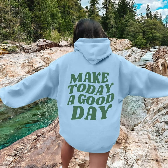 XINXIAOO Womens Sweatshirt Hoodies Long Sleeve Pullover Sweatshirts Cozy Sweatshirts for Women Light Blue Hoodies Womens Fall Clothes Clothes Women