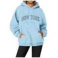 thumbnail image 1 of XINXIAOO Womens Sweatshirt Hoodies Long Sleeve Womens Pullover Hoodie Graphic Hoodies for Women Sky Blue Sweatshirt Womens Womens Fall Outfits Clothes Women, 1 of 4