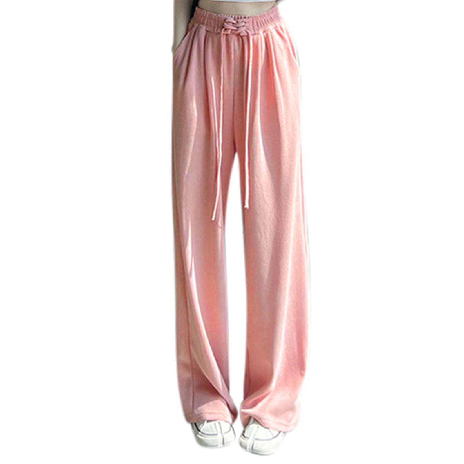 Bold Red Pure Cotton Casual Pants for Women main image 0