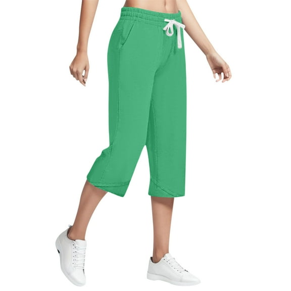 XINXIAOO Womens Trousers Women's Pants Casual Green Work Pants Women Loose Pants Womens High Waisted Pants with Pockets Summer Clothes for Women