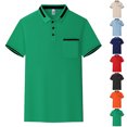 thumbnail image 1 of XINXIAOO Work Polo Shirts for Men with Pocket Short Sleeve Breathable Lightweight Casual Dark Green Polo Shirts for Men, Size S-XXXXL, 1 of 8