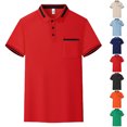 thumbnail image 1 of XINXIAOO Work Polo Shirts for Men with Pocket Short Sleeve Breathable Lightweight Casual Red Polo Shirts for Men, Size S-XXXXL, 1 of 8
