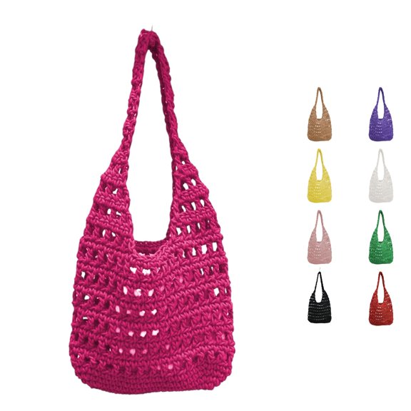 XINXIAOO Woven Hollow Out Tote Bag, Spacious Handbag for Beach & Everyday Use
