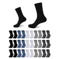 thumbnail image 1 of LITERRA 30 Pairs Mens Crew Socks Lightweight Long Socks Athletic Breathable Socks for Men, 1 of 7
