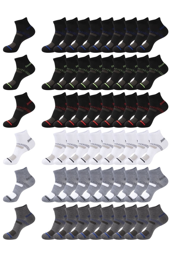 30 Pairs Mens Socks Ankle Running Breathable Socks for Men