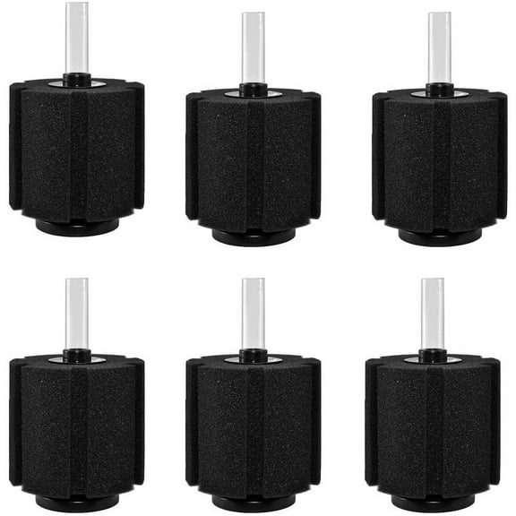 XINYOU XY-380 Aquarium Fish Tank Biochemical Sponge Filter 4-1/2-Inch, 6-pack