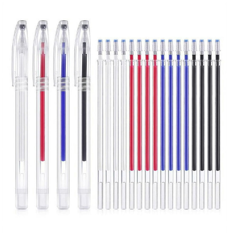 XINYTEC 4 Colors Heat Erase Pens for Fabric with 12/20 Refills and 4 Pen  Containers for Dress Marking Handicraft Shoe Marking 