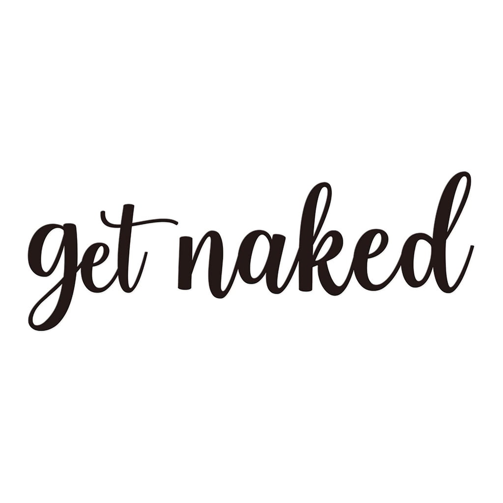 XINYTEC Get Naked Bathroom Wall Decor Metal Letters for Home Black ...