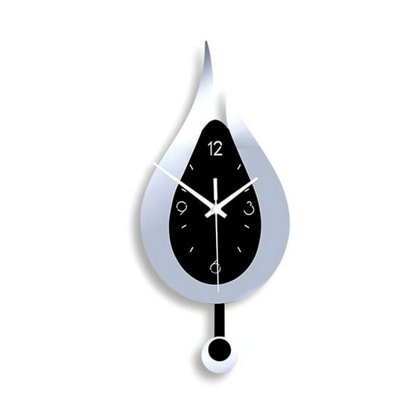 XINYTEC Modern Water Dropping Design Wall Clock Creative Acyrlic Pendulum Clock for Home Bedroom Living Room Office Decoration