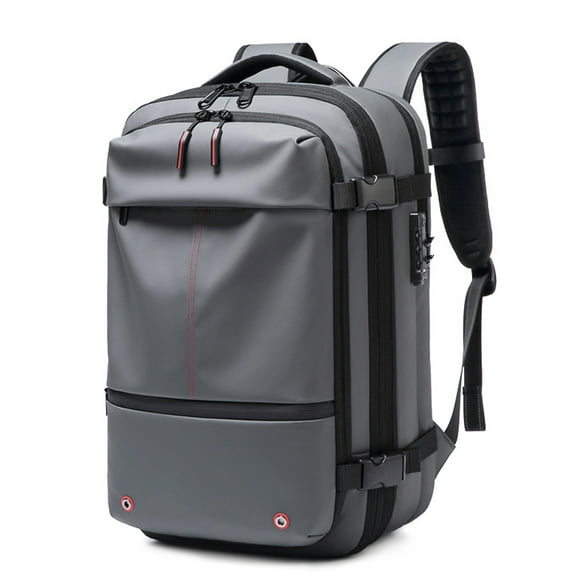 XINYU Travel Vacpack Backpack,60L Expandable Backpack with Vacuum Compression,Anti Theft Travel Waterproof Backpack Gray