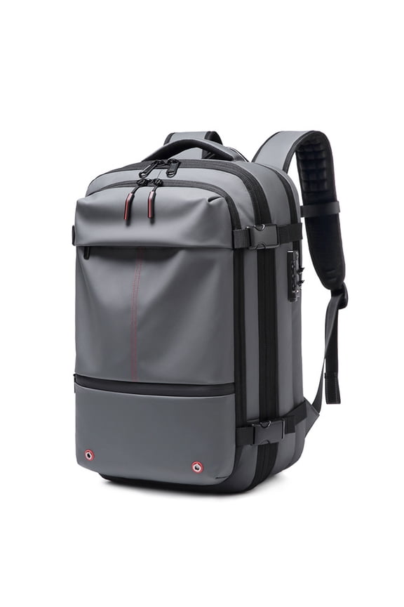 Travel Vacpack Backpack,60L Expandable Backpack with Vacuum Compression,Anti Theft Travel Waterproof Backpack Gray