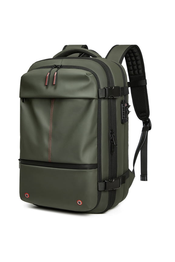 Travel Vacpack Backpack,60L Expandable Backpack with Vacuum Compression,Anti Theft Travel Waterproof Backpack Green