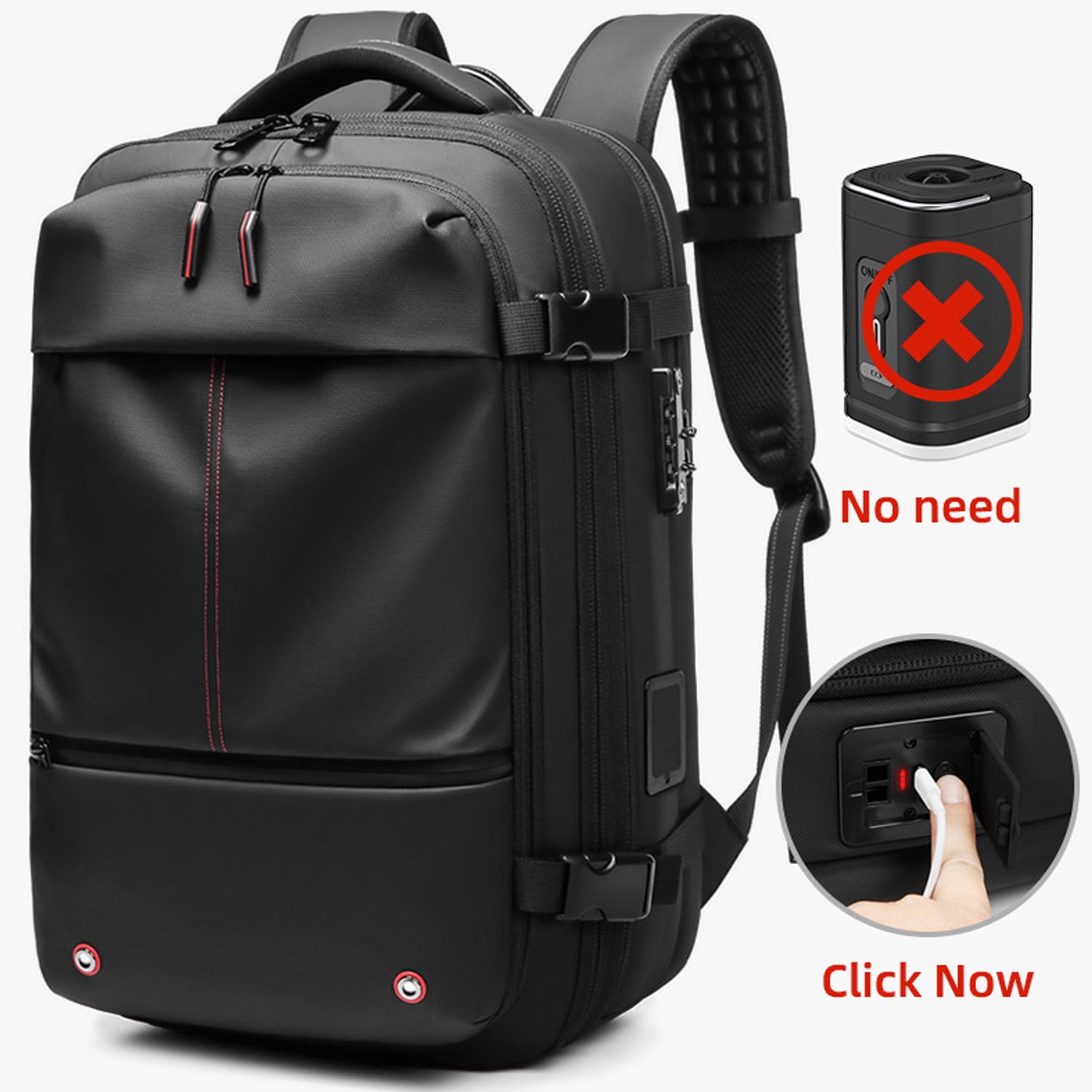 Vacuum Rucksack XINYU Upgraded 2-in-1 Vacuum Travel Backpack, 60 Liter Expandable ...