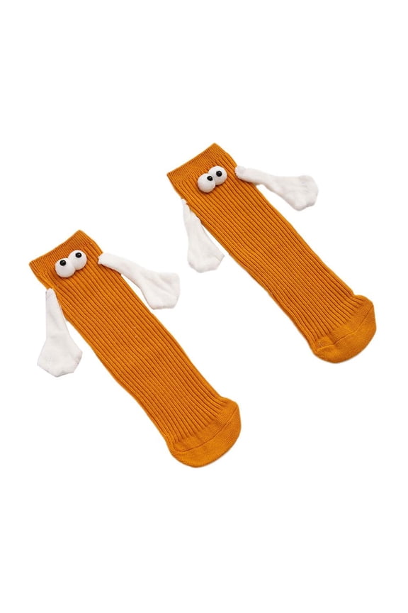 XINYUAN 1 Pairs Funny Doll Couple Socks Magnetic Connection & 2024 Protection Toe F7O3