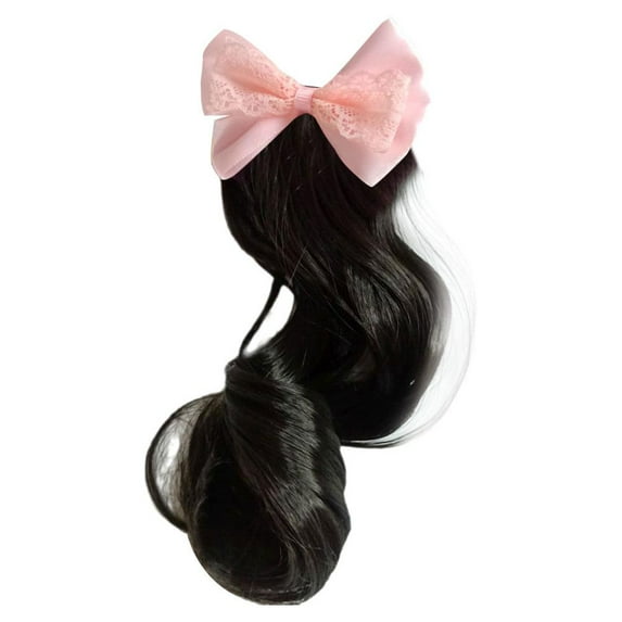 XINYUAN Little Girl Ponytail Girl Curly Ponytail Wig Straight Wig Ponytail Wig' V8N7