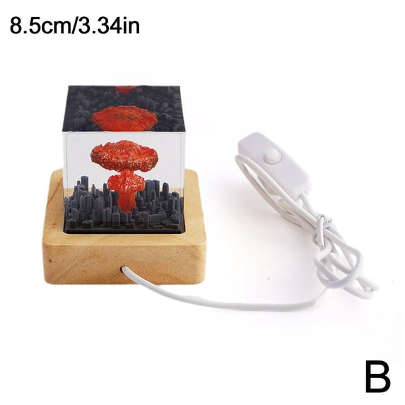 XINYUAN Mushroom Cloud Nuclea Explosive Night Light, USB Night Light Ornaments, Nuclear Explosion Model Dimmable Lamp LED Art Decor for Home Room D3V5