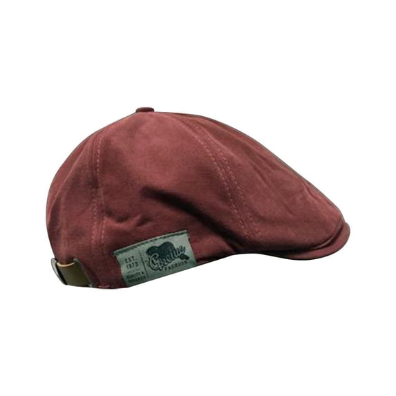 XINYUAN Retro Men Cotton Ivy Flat Cap Newsboy Adjustable Beret Cabbie Gatsby Driving Hat F3K8