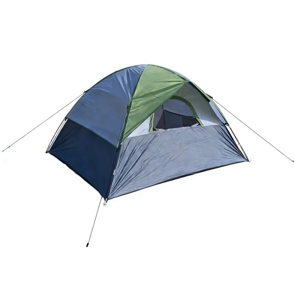 XINcc 4-Person Dome Camping Tent - Double Layer Waterproof with Removable Rain Fly, Heavy Duty for Outdoor Hiking, Fishing & Camping Trips (Army Green)