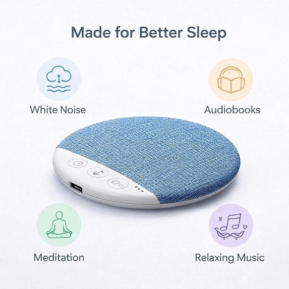 XINmiao Pillow Speaker for Sleeping, Bluetooth Under Pillow Speaker with White Noise, Ultra-Slim Bed Speaker for Side Sleepers, Wireless Night Use