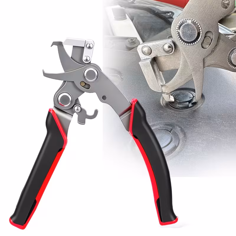 XINmiao Stainless Steel Automotive Snap Pliers, Fastener Remover with Ergonomic Grip for Mechanics, Garage Workshop & Auto Repair Enthusiasts
