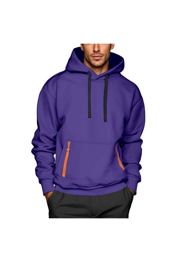 XIOANU Hoodies For Women Long Sleeved Baggy Drawstring Hooded Sweatshirt With Pockets Pure Colour Pleasure Current Gigantic Hoodie