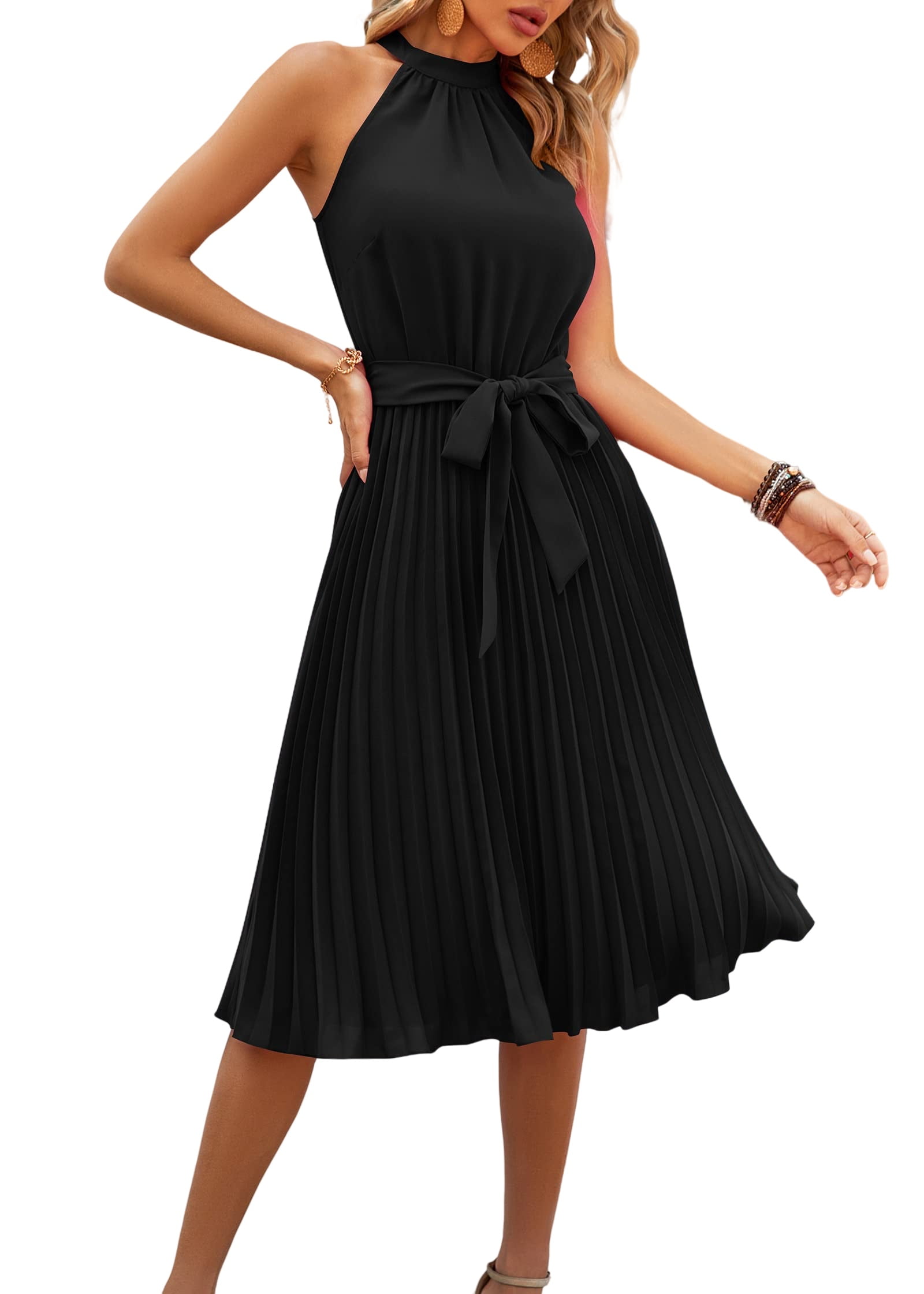 long sleeve cotton dresses Women's Nyxa Bodycon Sleeved Blend Midi Dress S/M/L Black Jela Solid Wood 5 YGroup_NEW Quantity:10 Pack