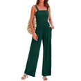 thumbnail image 1 of FreshPretty Womens Jumpsuit Summer Casual Loose One Piece Overalls Smocked Sleeveless Wide Leg Rompers With Pockets, 1 of 7