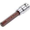 XIOP 1/2" Drive x 12mm Long Hex Bit Socket, Metric, S2 & CrV Steel