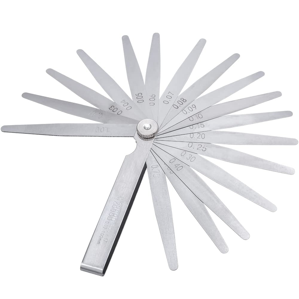 XIOP 17 Blades Metric Feeler Gauge, 0.021.00mm Stainless Steel Gap