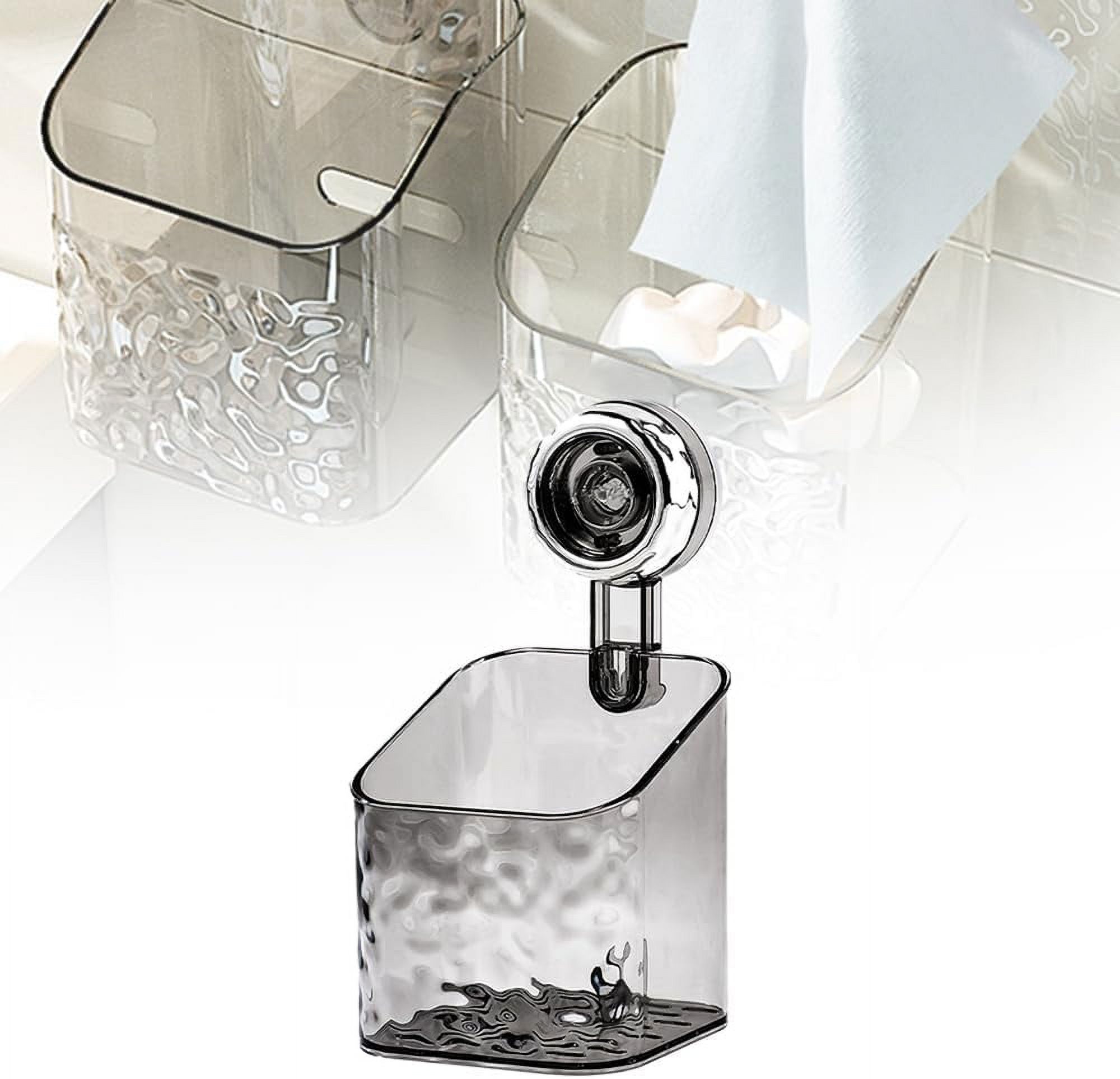 XIOP 2024 New Light Luxury Style Glacier Pattern Suction Cup Shelf