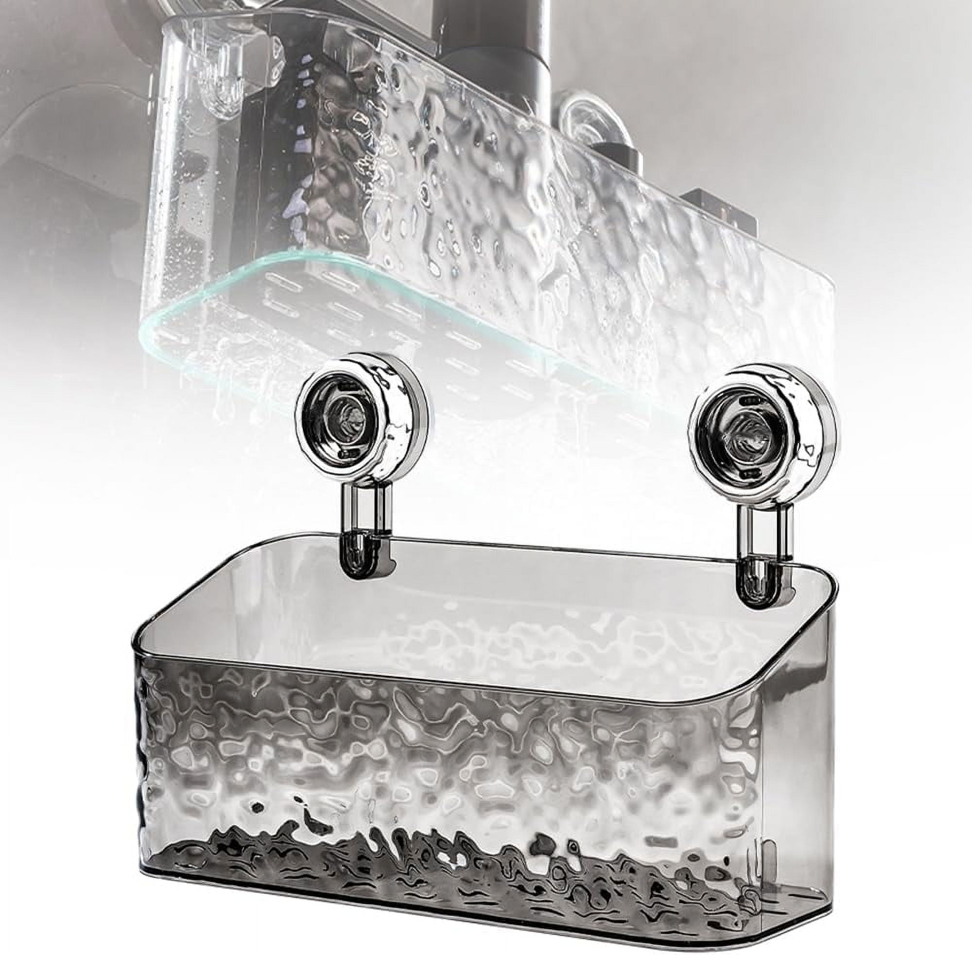XIOP 2024 New Light Luxury Style Glacier Pattern Suction Cup Shelf