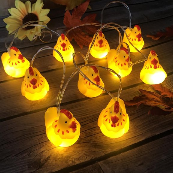 XIOP 2024 Thanksgiving Decoration LED Halloween Turkey Lantern String House Decoration, Courtyard Lawn, Gifts, Christmas Party, Battery Edition. (5 FT)-0906
