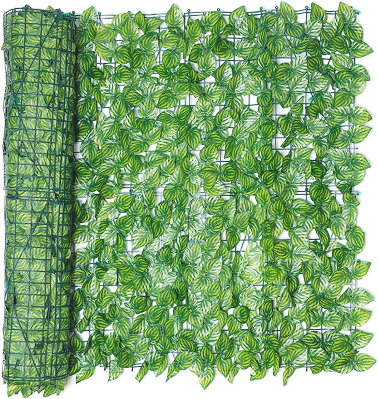 XIOP Artificial Ivy Privacy Fence Screen, Artificial Boxwood Panels